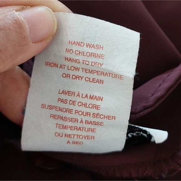 Simply French Collection Wine Color Faux Wrap Midi Maxi Skirt Women's Size 18 - Picture 10 of 10